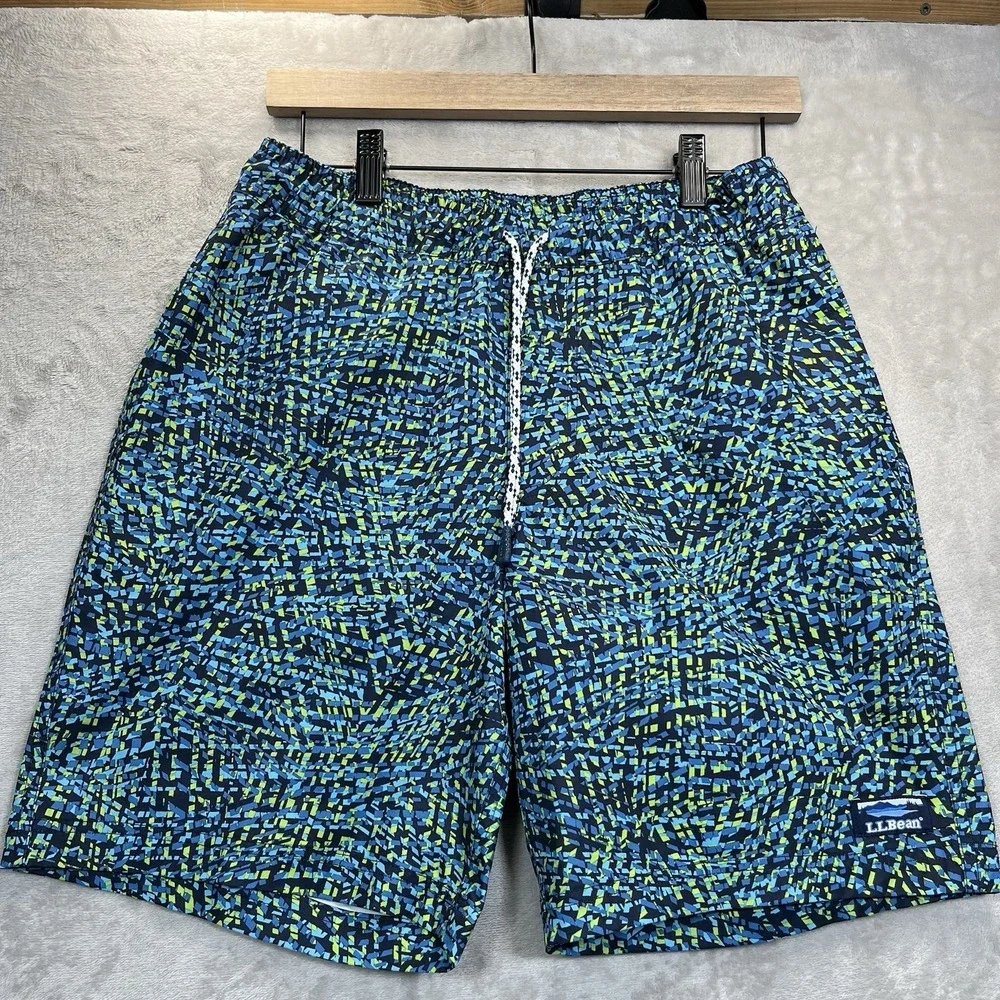 L.L. Bean Swim Trunks Vacationland Small Classic Beach Colorful